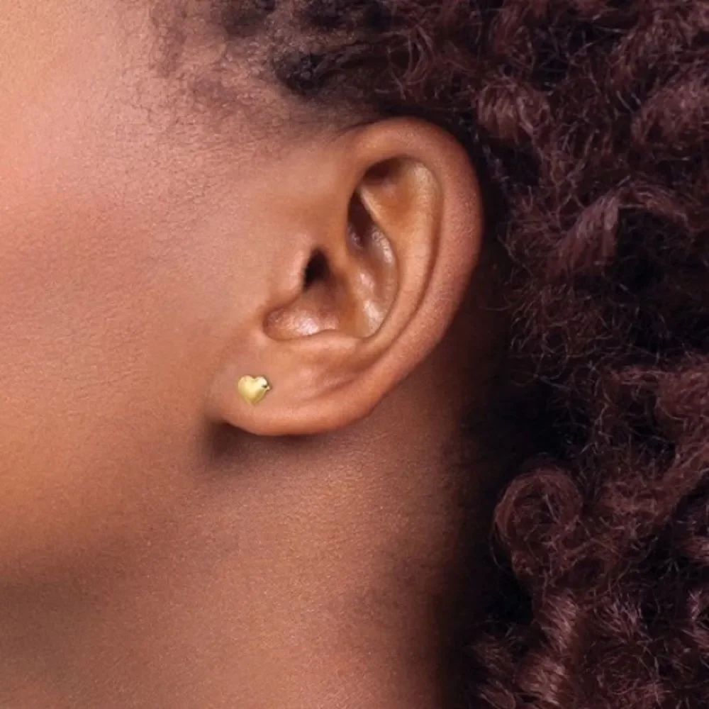 Little Girl’s 14k Gold Heart Earrings